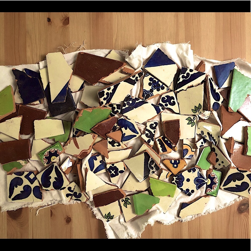 Broken Red Clay Tile Pieces - +5lbs